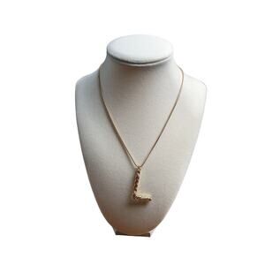 Ettika NWT Initial Zirconia Pendant Necklace 18k Gold Plated‎ L